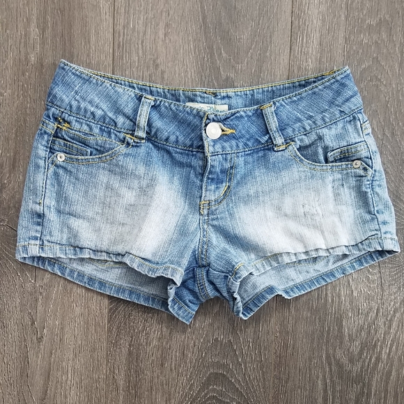 paris blues jean shorts